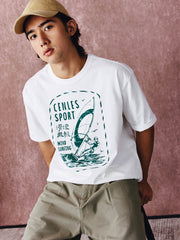 ウィンドサーフィンプリント半袖Tシャツ