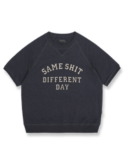 スウェットスタイルビンテージプリント半袖Tシャツの正面展示