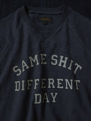 スウェットスタイルビンテージプリント半袖Tシャツの正面展示