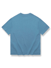 ヴィンテージ風のクロスネックポケットTシャツの全体図