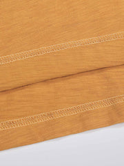 インディアン騎馬テーマリンガーTシャツのディテール、プリントと生地のテクスチャを含む