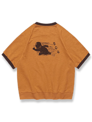 スウェットシャツ風半袖Tシャツの全景画像