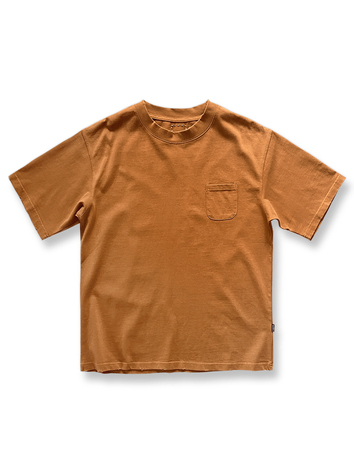 製品画像: 320gのヘビーウェイトコットンウォッシュポケット付きショートスリーブTシャツの全体像