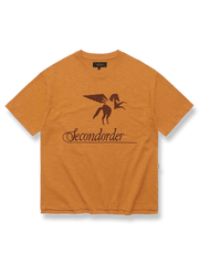 ヴィンテージ風のクロスネックポケットTシャツの全体図