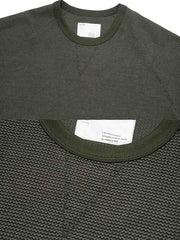 ジャカード配色ワッフルTシャツ