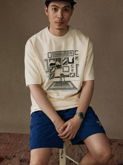 『店舗コーナー』ヴィンテージプリント半袖Tシャツ