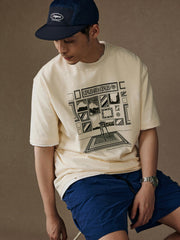 『店舗コーナー』ヴィンテージプリント半袖Tシャツ