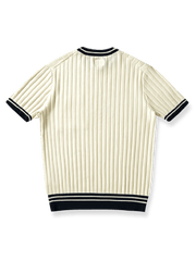 カラーリブニット半袖Tシャツ