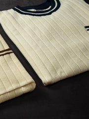 カラーリブニット半袖Tシャツ