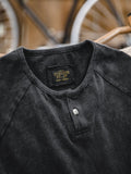 ウォッシュ加工 ヘンリーネック 半袖Tシャツ