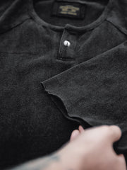 ウォッシュ加工 ヘンリーネック 半袖Tシャツ