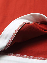 コントラストカラー パッチワーク プリントTシャツ