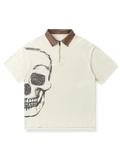 カラードスカルグラフィティプリント半袖Tシャツ正面図