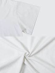 ウォッシュド加工の290gヘビーウェイトヴィンテージエンブロイダリー半袖Tシャツの詳細画像