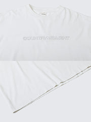 ウォッシュド加工の290gヘビーウェイトヴィンテージエンブロイダリー半袖Tシャツの詳細画像