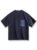 製品画像: アウトドア薄手ポケット切り替え半袖Tシャツ正面図