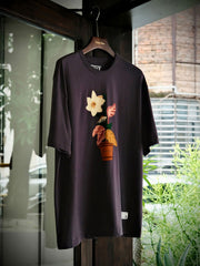 ウォーターカラープランツプリントTシャツ