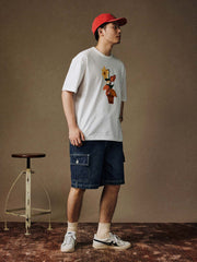 ウォーターカラープランツプリントTシャツ