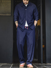 TR生地ドローストリング テーパードパンツ