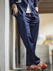 TR生地ドローストリング テーパードパンツ