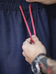 TR生地ドローストリング テーパードパンツ