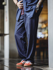 TR生地ドローストリング テーパードパンツ