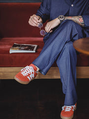 TR生地ドローストリング テーパードパンツ