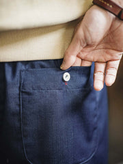 TR生地ドローストリング テーパードパンツ