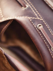 トリプルアイレットレザーボートシューズ