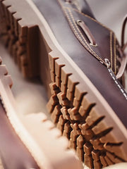 トリプルアイレットレザーボートシューズ