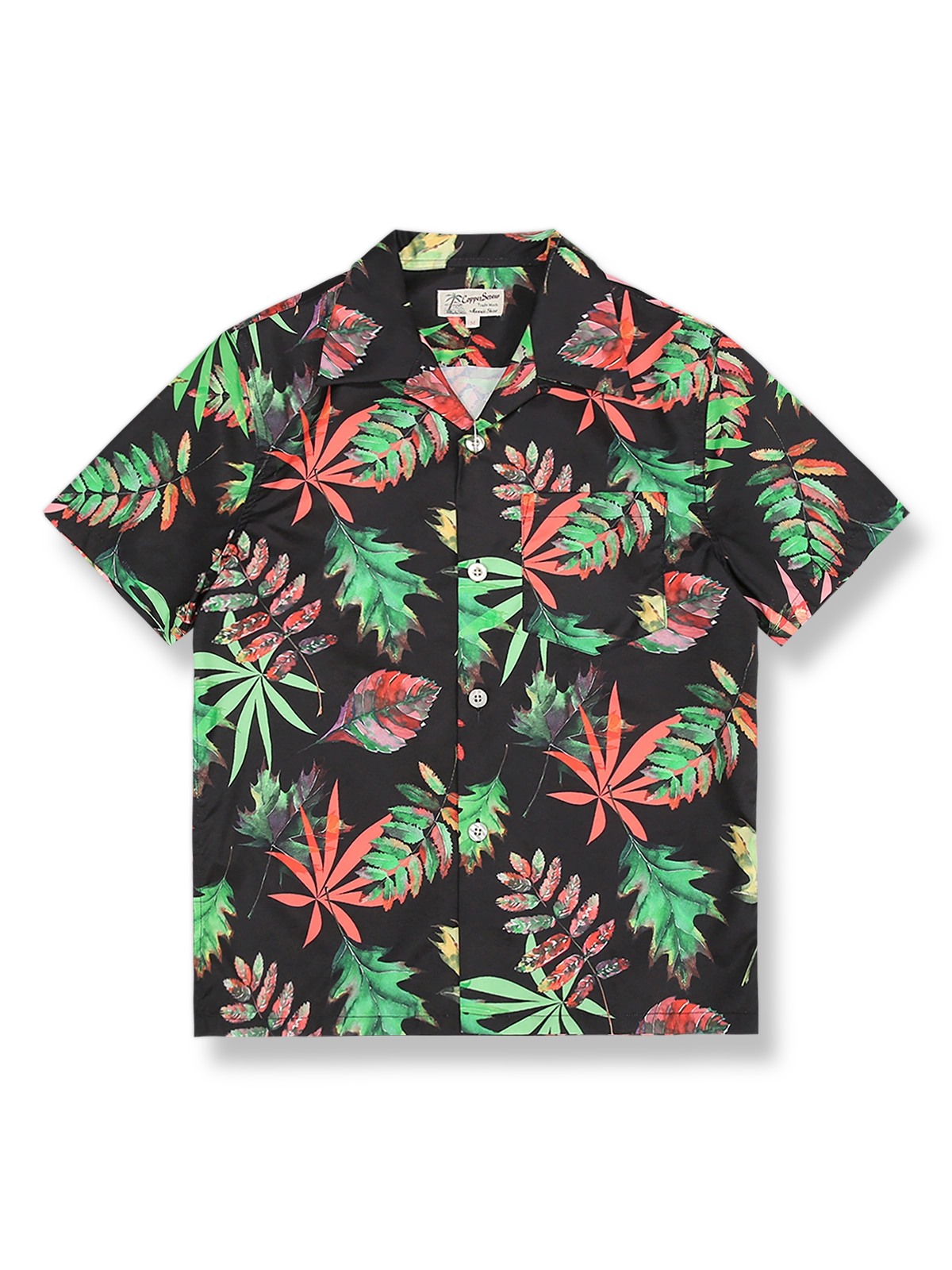 熱帯植物柄のハワイアンシャツ