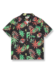 熱帯植物柄のハワイアンシャツ