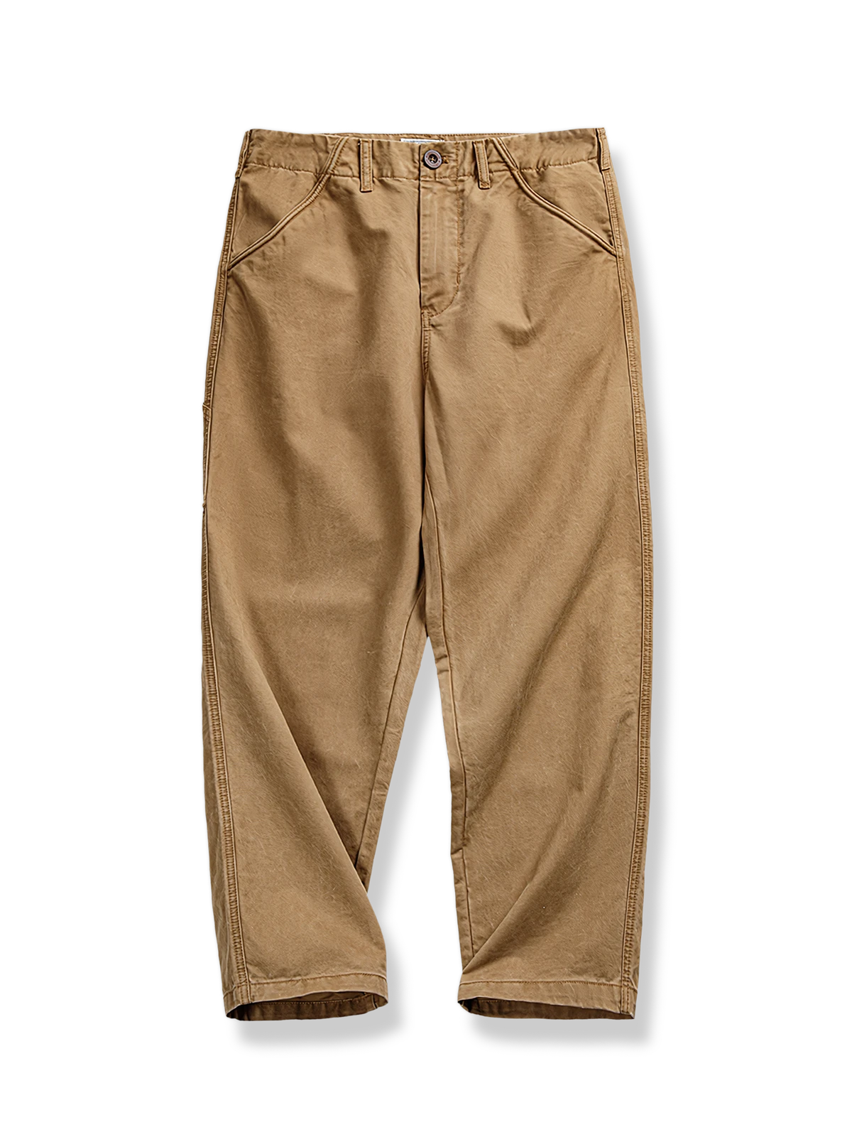 ヴィンテージ加工の2色展開ストレートカットスラックス