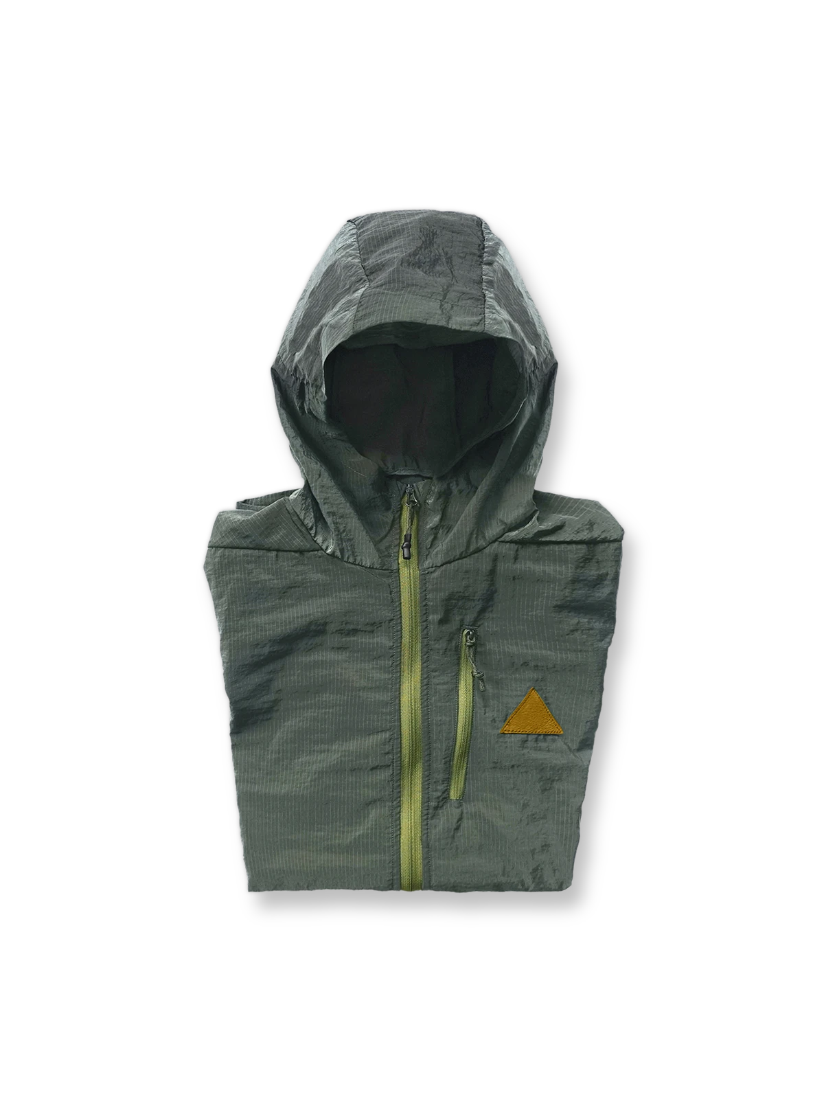 超軽量ナイロングリッド生地のパッカブルウィンドシェル。