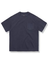 UPF40+対応無地丸襟Tシャツ、ブルー、ルーズフィット、通気性と吸湿性に優れた素材