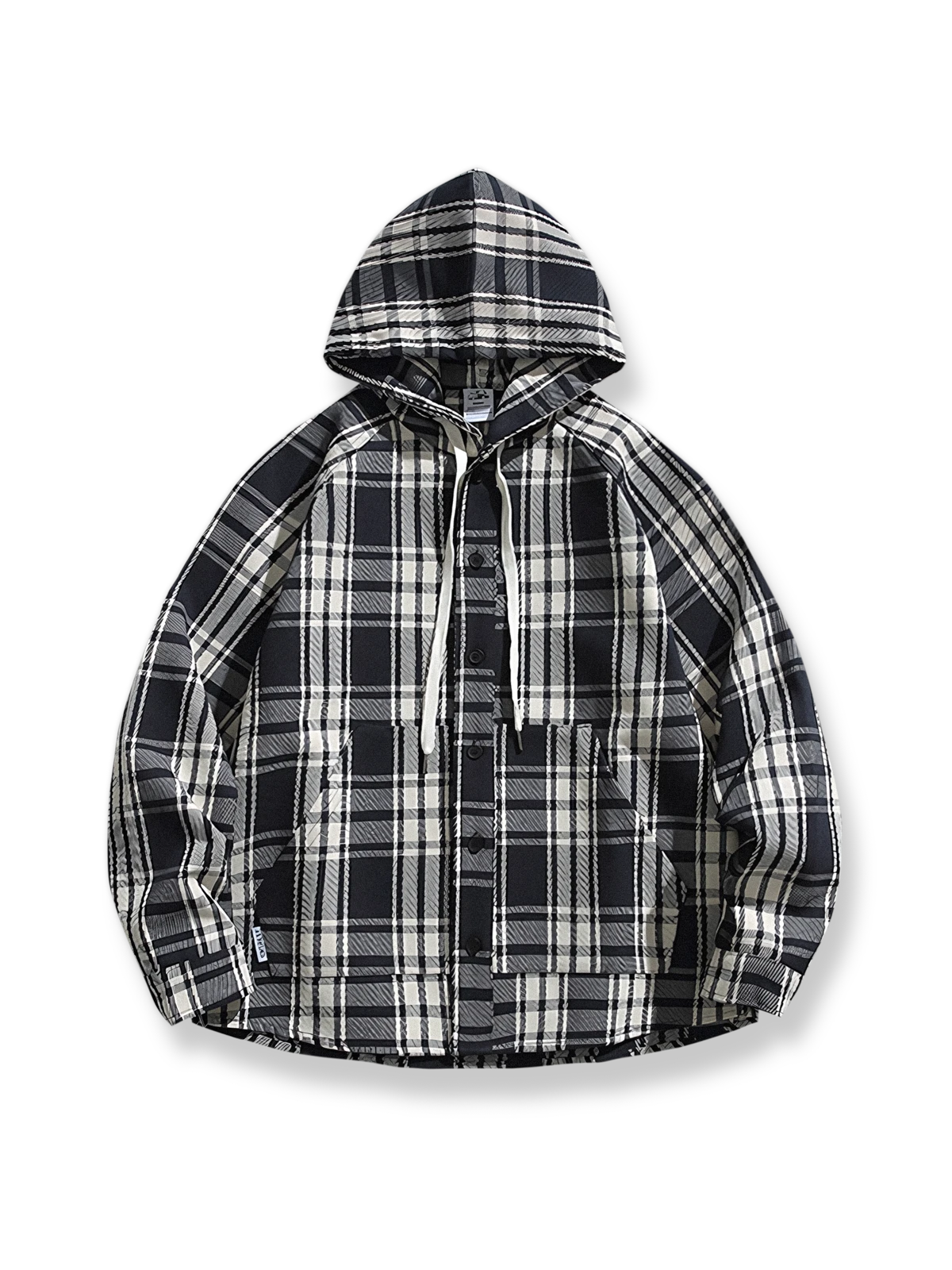 アーバンチェック柄フード付きジャケット