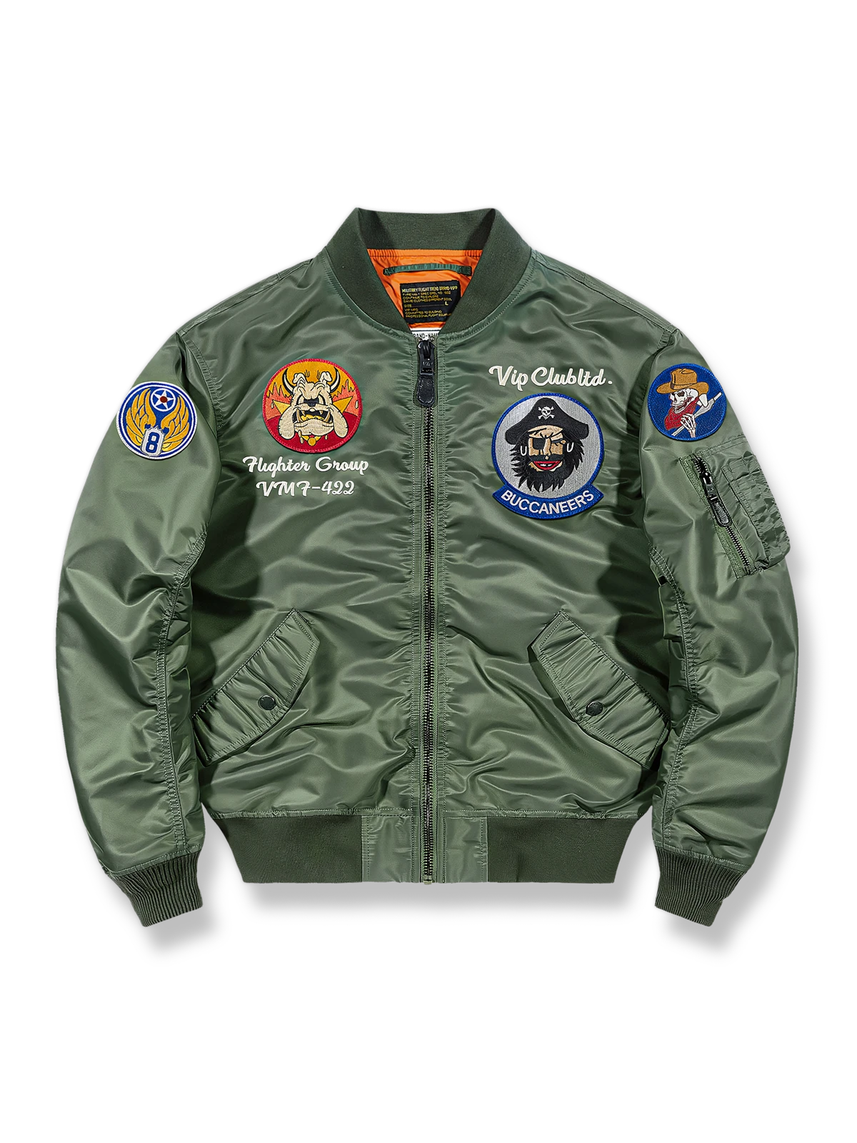 U.S. Air Force戦闘飛行隊刺繍入りMA-1フライトジャケット