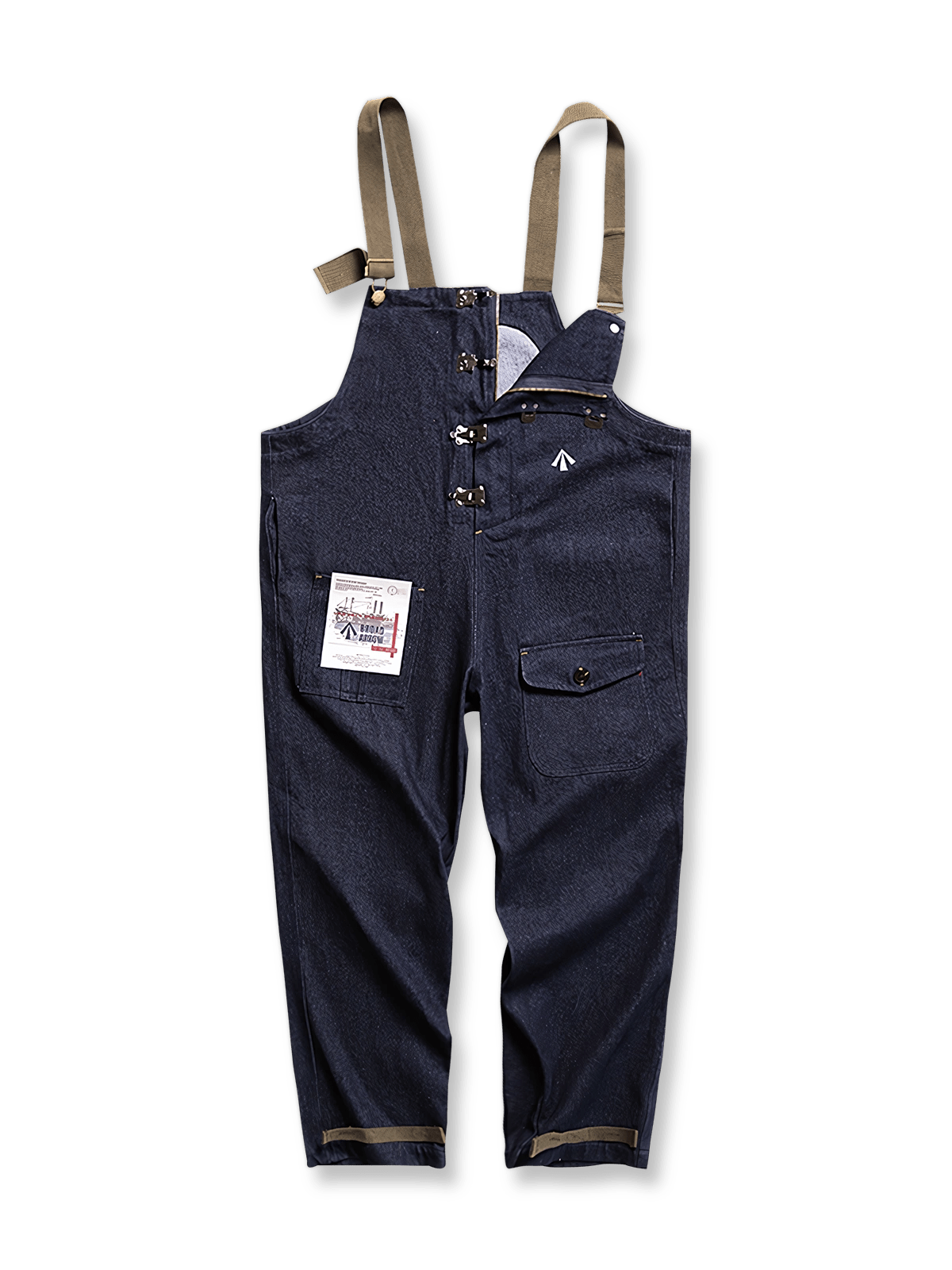 USNデニムデッキオーバーオール正面図