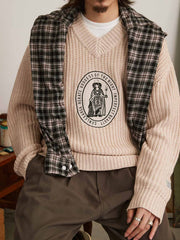 ウール Vネック ニットセーター