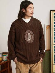 ウール Vネック ニットセーター