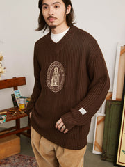 ウール Vネック ニットセーター