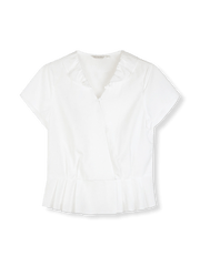 Vネック フリルスリーブ ブラウス