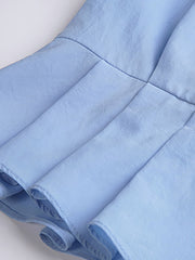 Vネック フリルスリーブ ブラウス