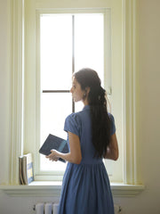 Vネックウエスト シンチングロングドレス