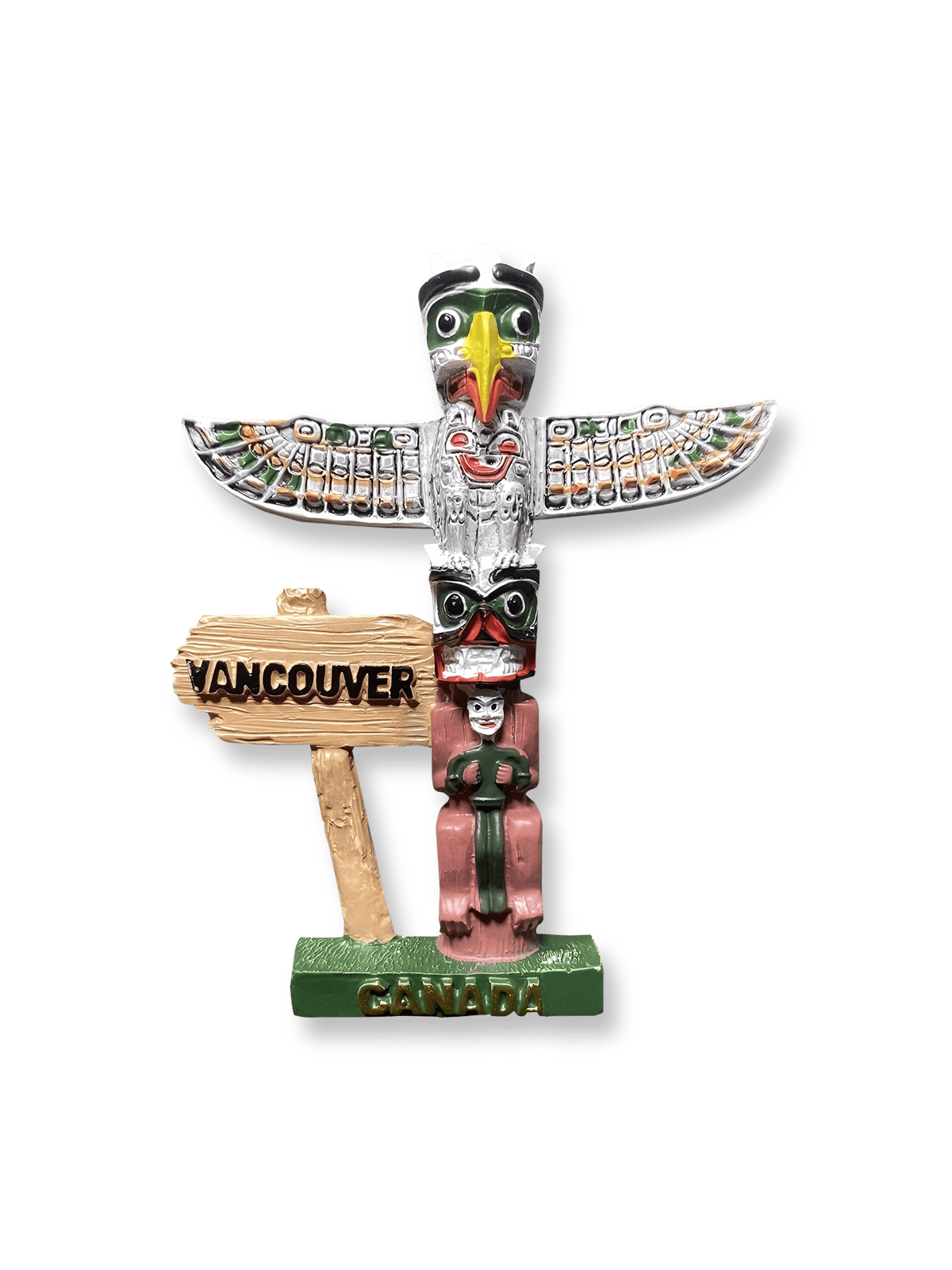 立体的なイーグル彫刻が施されたバンクーバー風マグネット