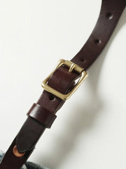 ベジタブルタンニンレザーデニムホーボーバッグ