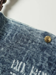 ベジタブルタンニンレザーデニムホーボーバッグ