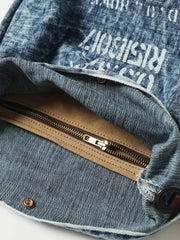 ベジタブルタンニンレザーデニムホーボーバッグ