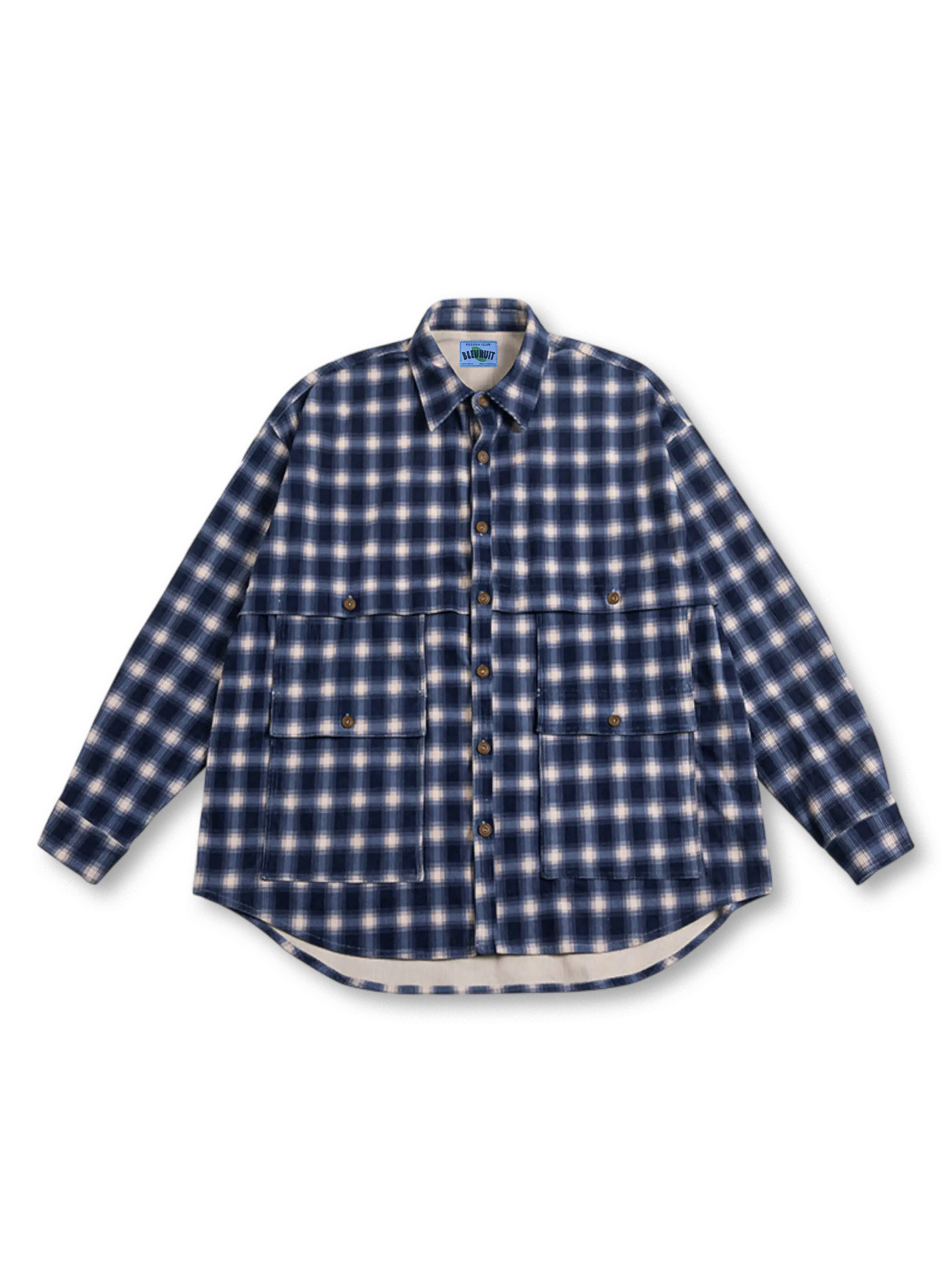 起毛コーデュロイとチェック柄が映えるヴィンテージシャツ