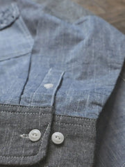 ヴィンテージコットン ペイズリーパッチワーク 長袖シャツ